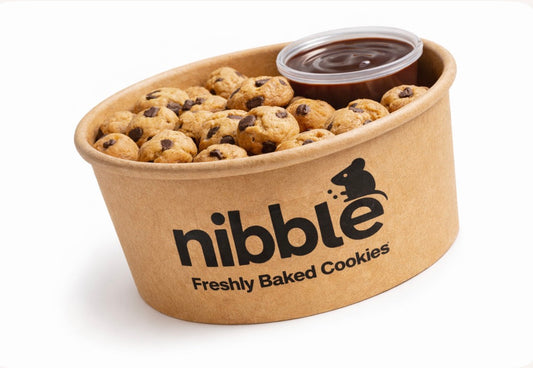 Chocolate Chip Cookie Bites with Milk Chocolate Dipping Sauce